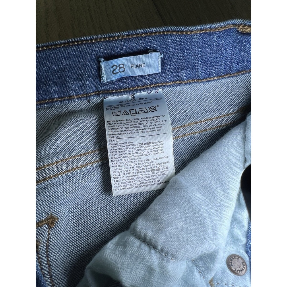 Women's‎ Banana Republic Flare Bennet Light Wash Blue Jeans Size 28 Excellent - Picture 3 of 6